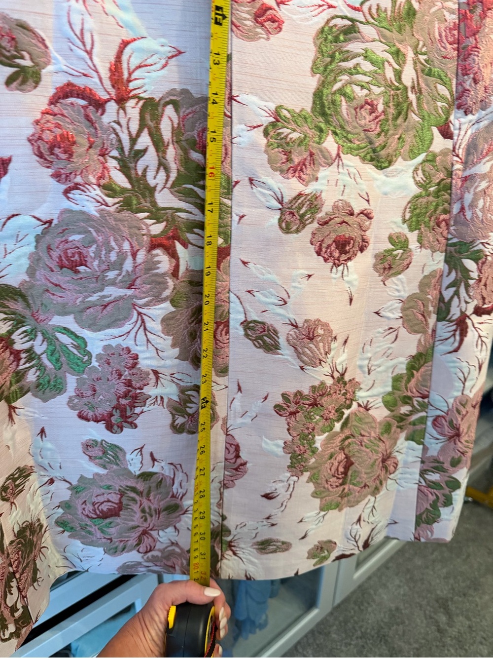 Floral-Print Pink Cape Blazer Dress - Picture 4 of 7